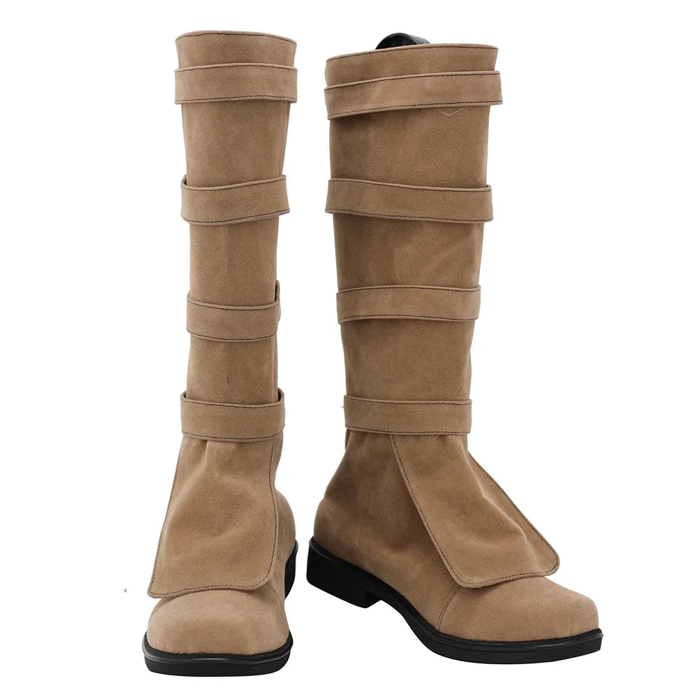 Star Wars Cobb Vanth Cosplay Boots the Marshal Brown Shoes