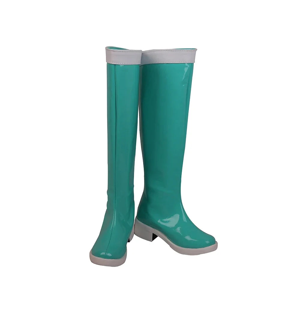 Mario Kart Princess Rosalina Cosplay Boots Green Shoes Custom Made