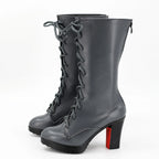 Fate FGO 10th Baobhan Sith Cosplay Shoes Grey Boots Custom Made Any Size