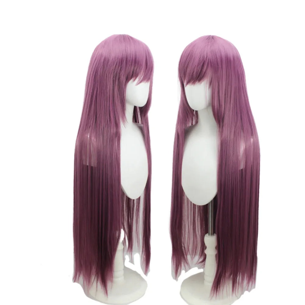 FGO Fate Grand Order Scathach Cosplay Wig Burgundy Long Straight Hair