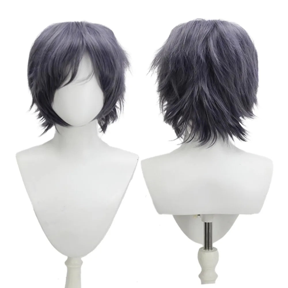 Final Fantasy 15 FFXV Noctis Cosplay Wig Prince Blue Grey Hair