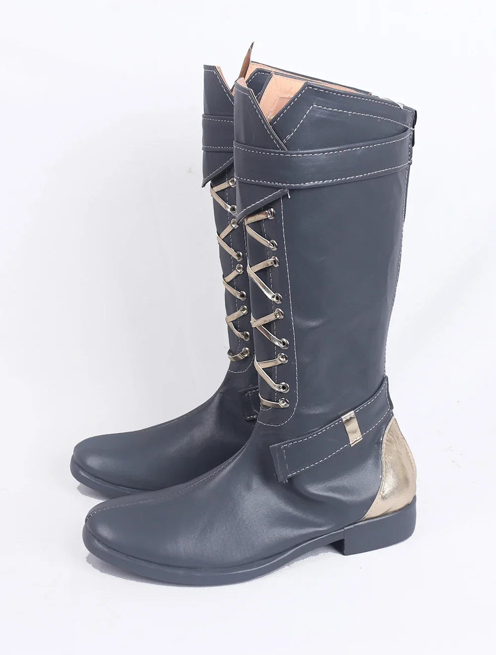 Overwatch Ashe Elizabeth Cosplay Boots Caledonia Calamity Grey Shoes