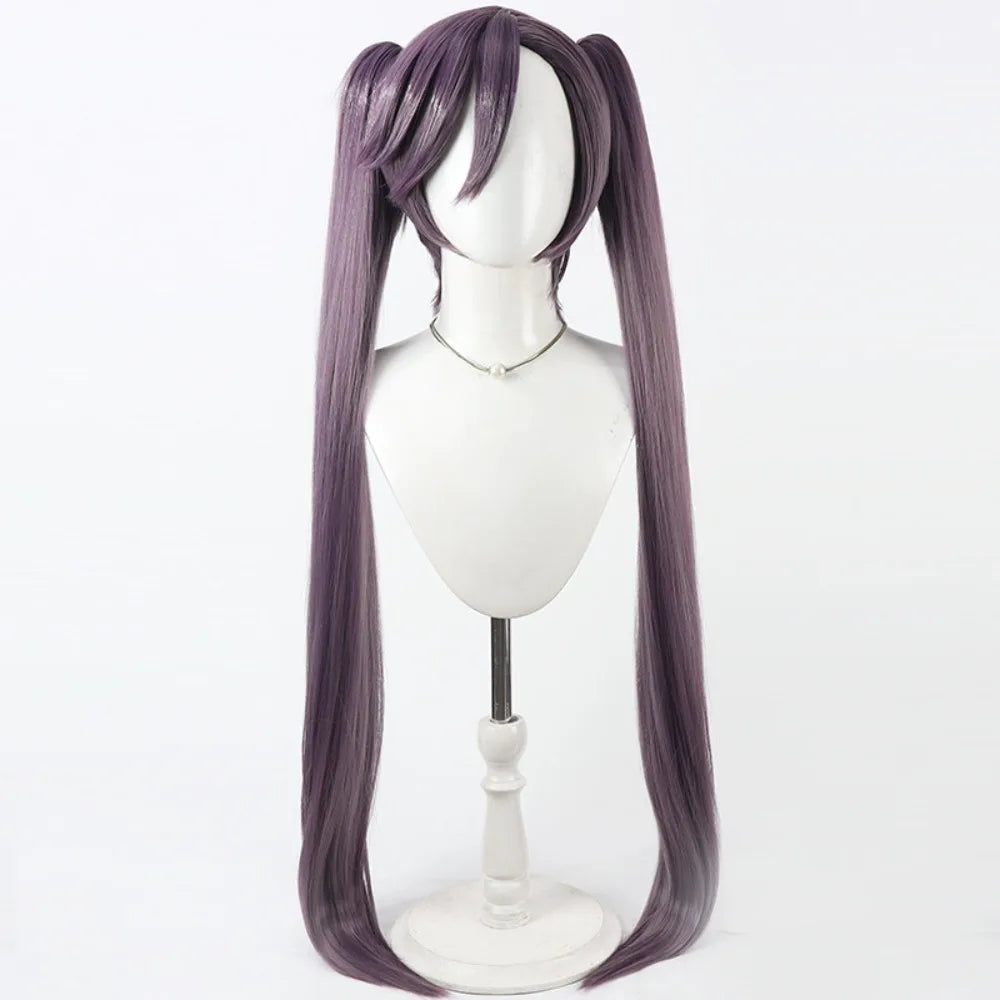 Bleach Saito Furofushi Cosplay Wig Detachable Ponytail Hair