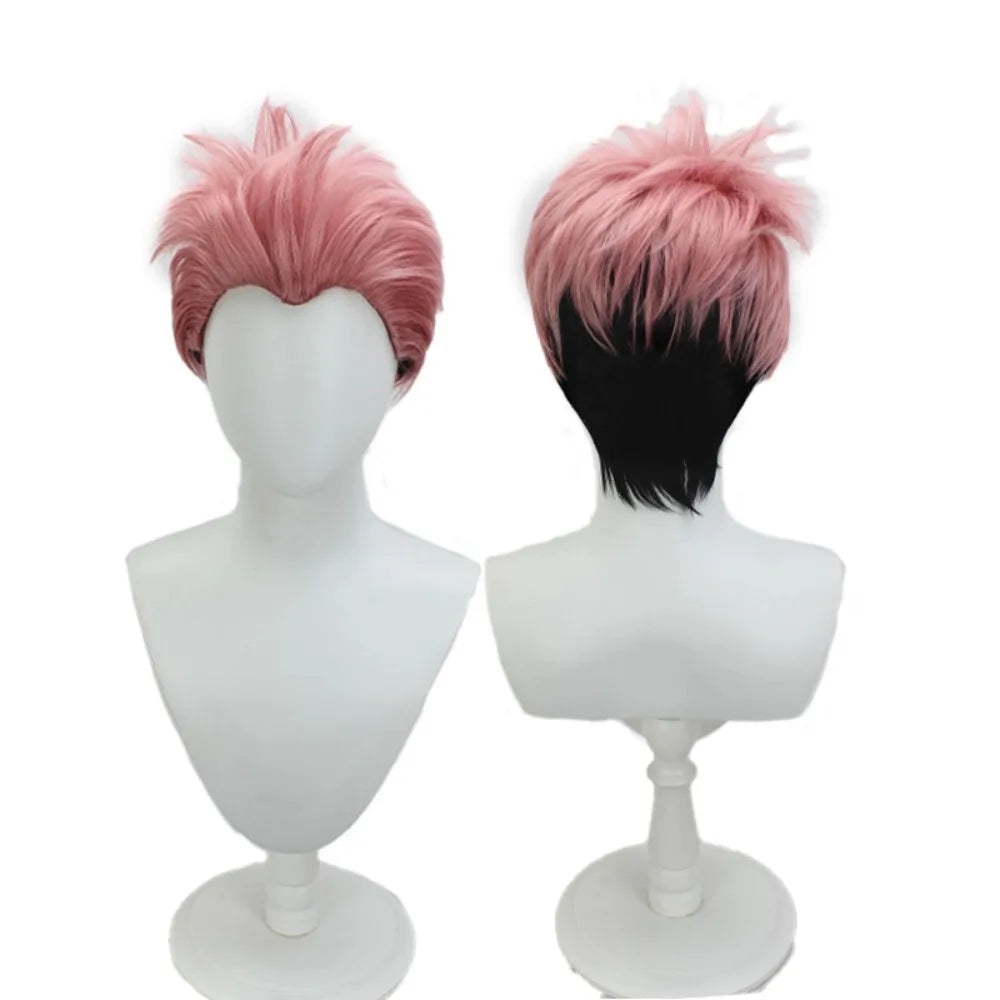 Jujutsu Kaisen Sukuna Cosplay Wig Pink Black Hair