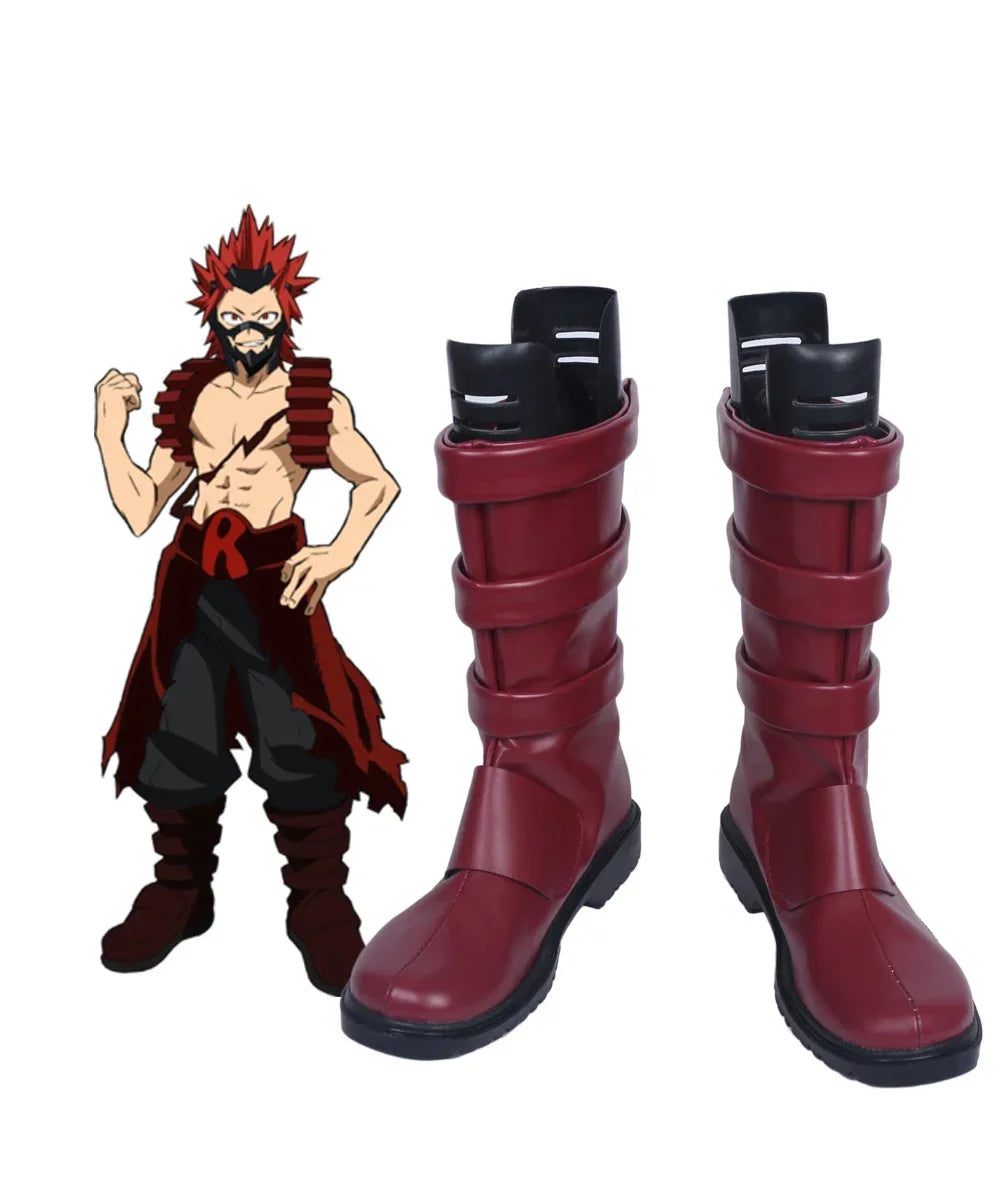 My Hero Academia Kirishima Cosplay Boots Red Shoes Custom Made