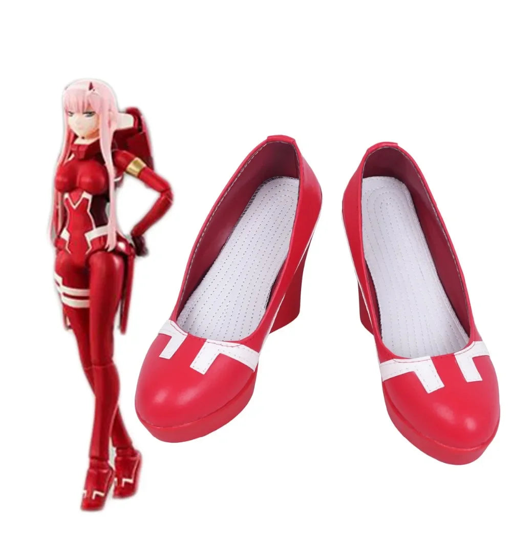Chaussures de cosplay Darling in the Franxx Zero Two Code 002, bottes de marionnette de combat, fabriquées sur mesure