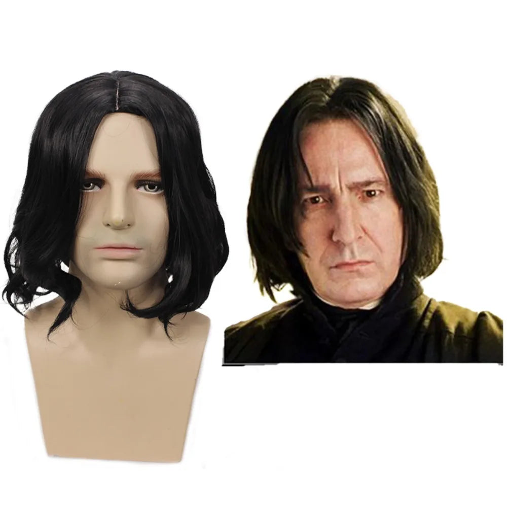 Perruque Harry Potter et le Prince de Sang-Mêlé Severus Rogue Weasley Voldemort Horace en fibre haute température pour cosplay 