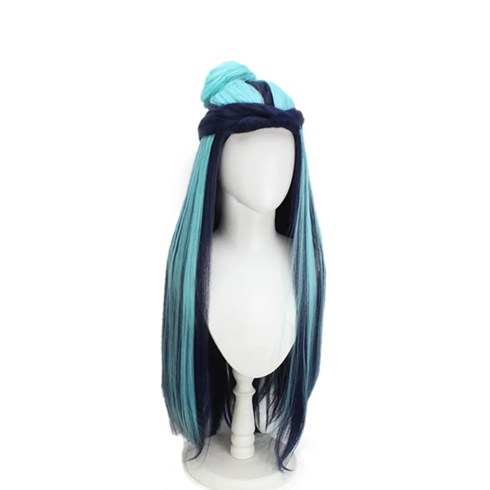 Pokemon Sword Shield Nessa Cosplay Wig Dark Blue Hair