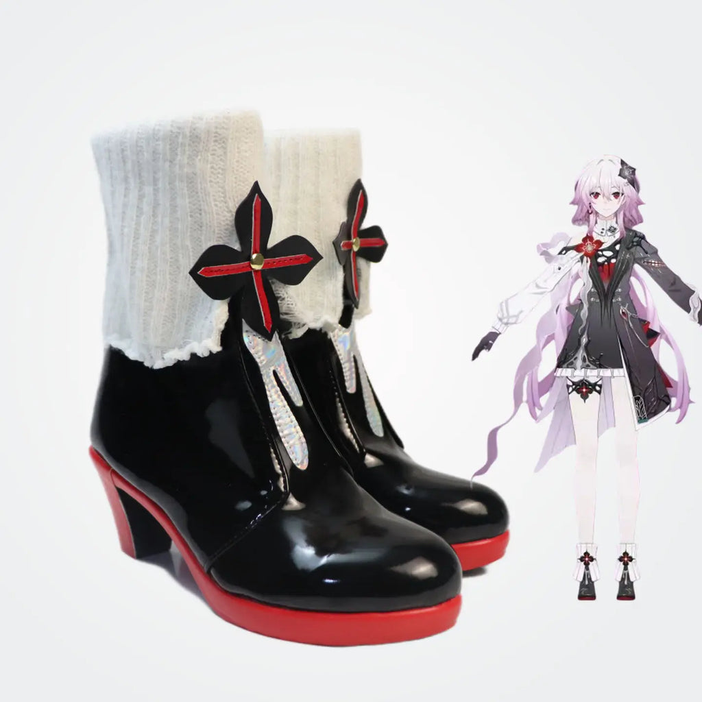 Honkai Star Rail March 7th Cosplay Boots Black Shoes Custom Made