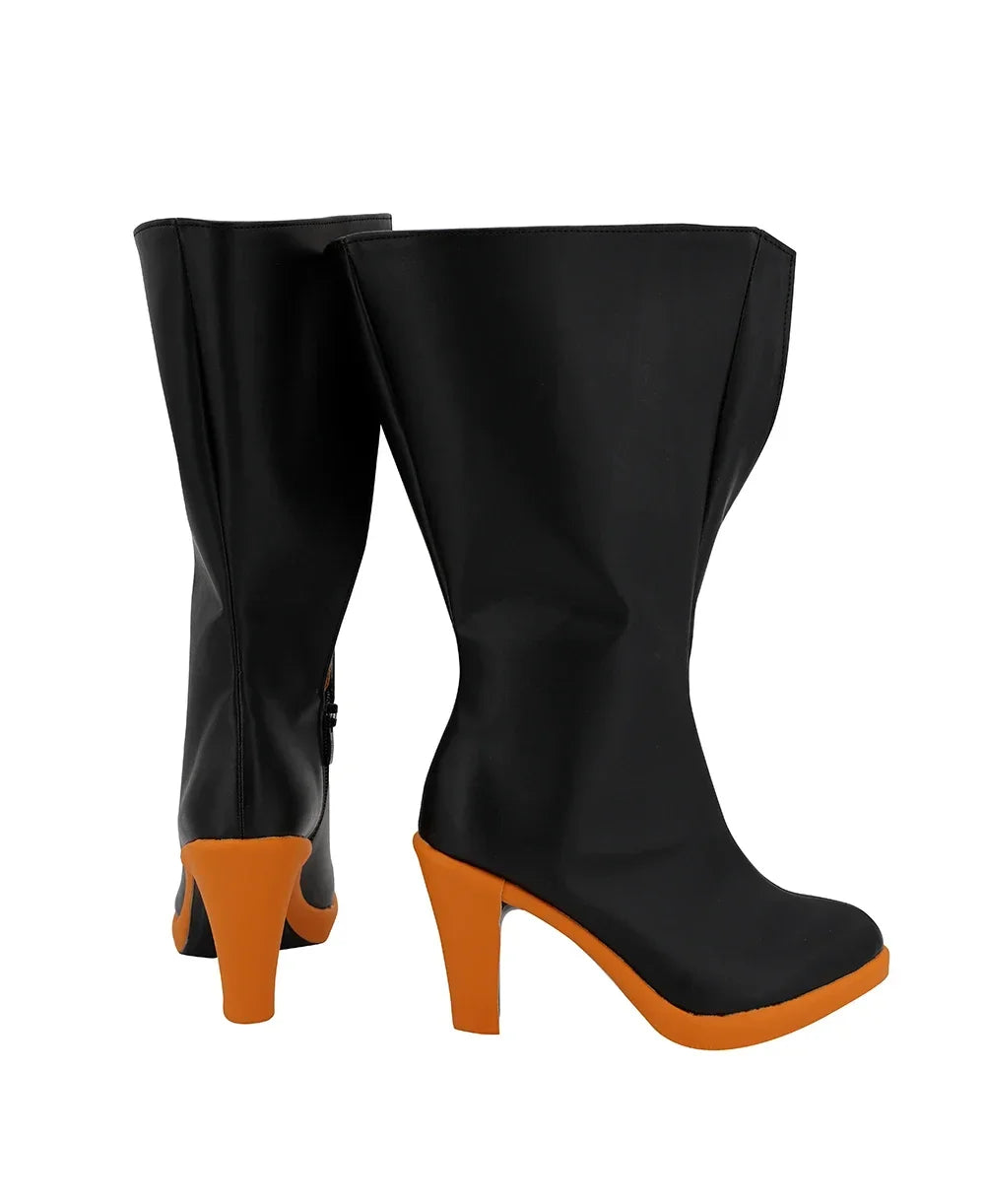 LOL Luxanna Cosplay Boots High Heel Black Shoes