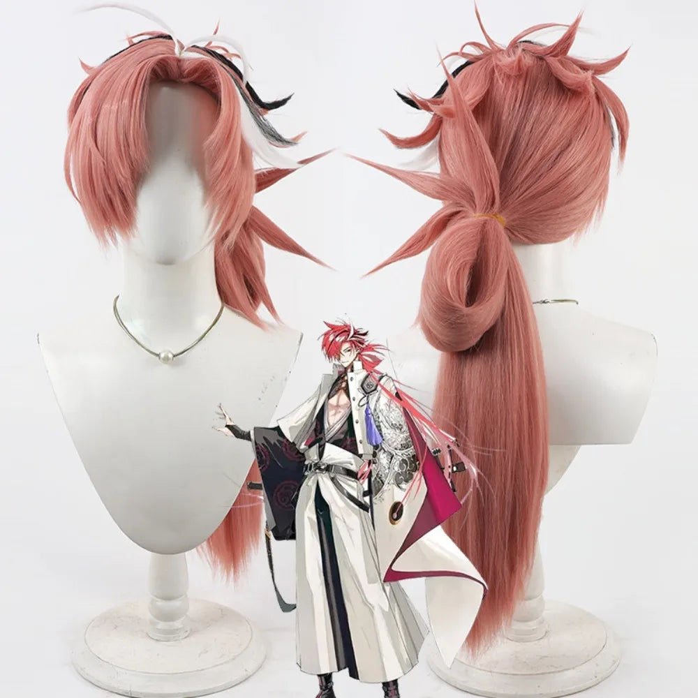 FGO Takasugi Shinsaku Cosplay Wig Realistic Scalp with Integrated Highlights Hair