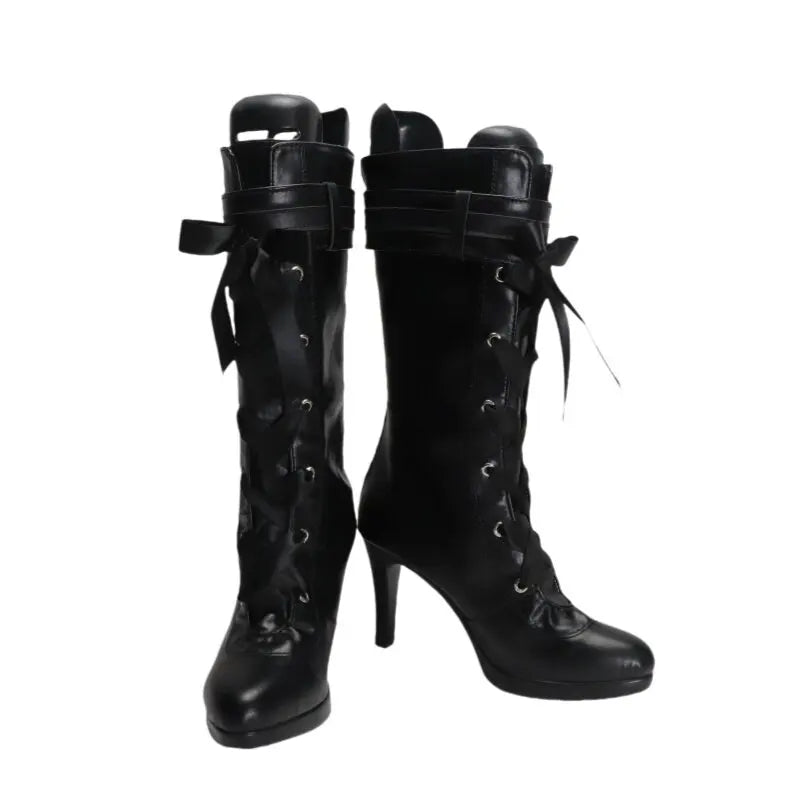 Honkai Star Rail Saber Cosplay Shoes High Heel Custom Made Black Boots