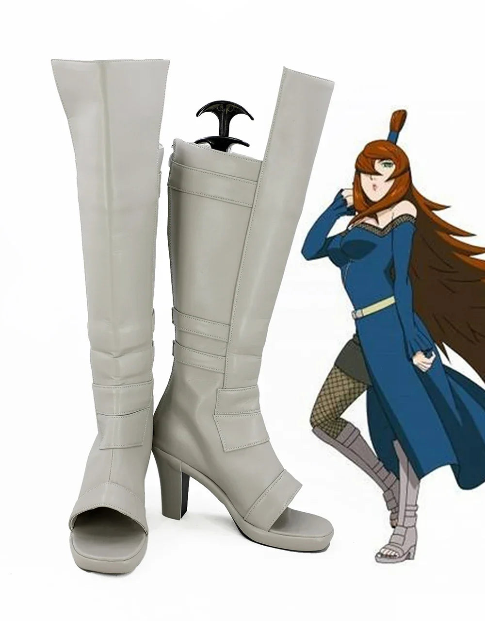 Naruto Terumi Mei Cosplay Boots Shoes Custom Made