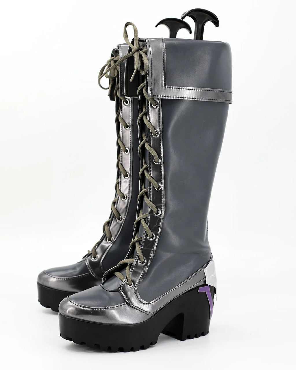 Cammy Widowmaker Cosplay Shoes Street Fighter 6 Overwatch Crossover Grey Boots