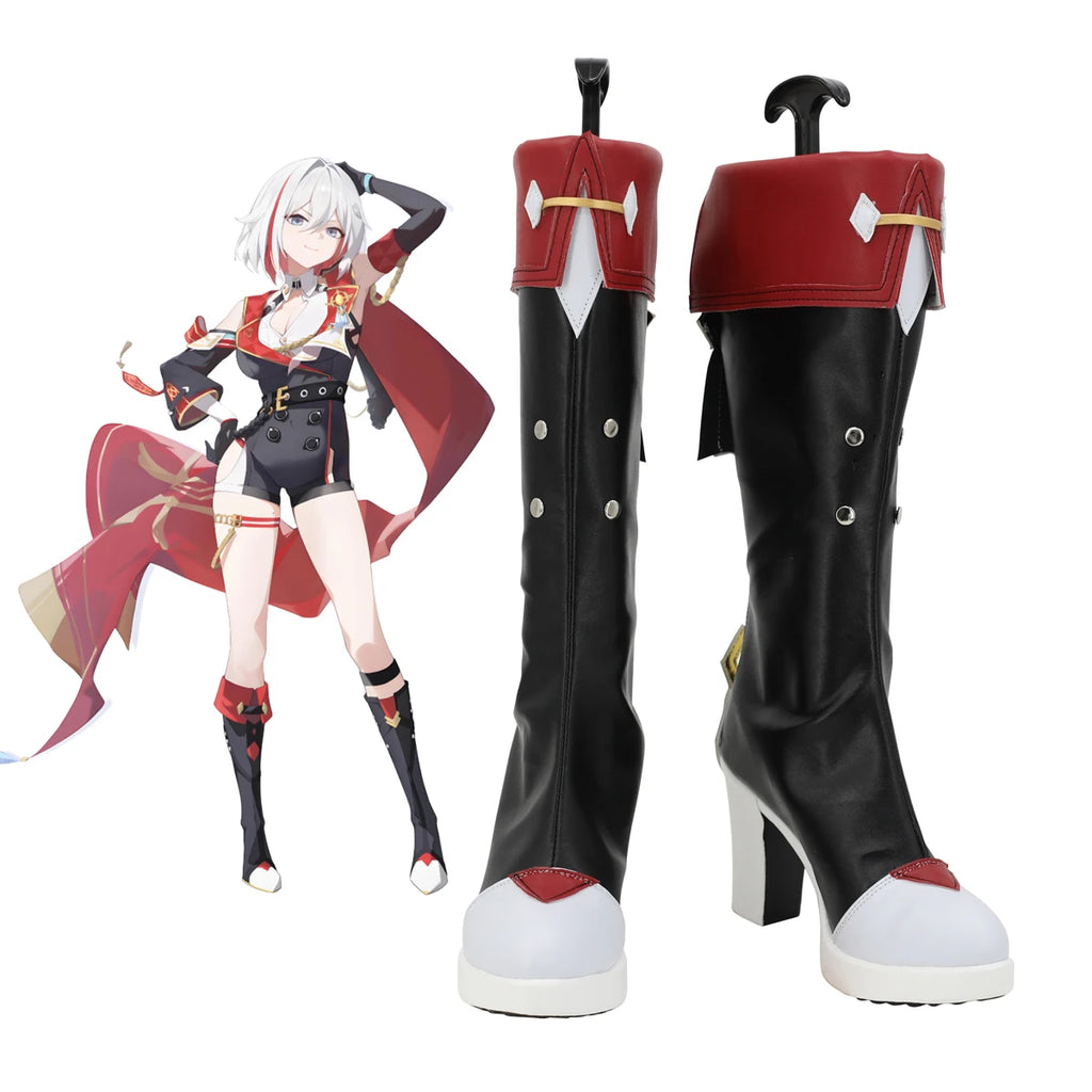 Honkai Star Rail Topaz Cosplay Shoes Leather Boots Custom Made