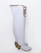 NieR Automata YoHRa Commander Cosplay Boots White Heels Shoes Custom Made Any Size