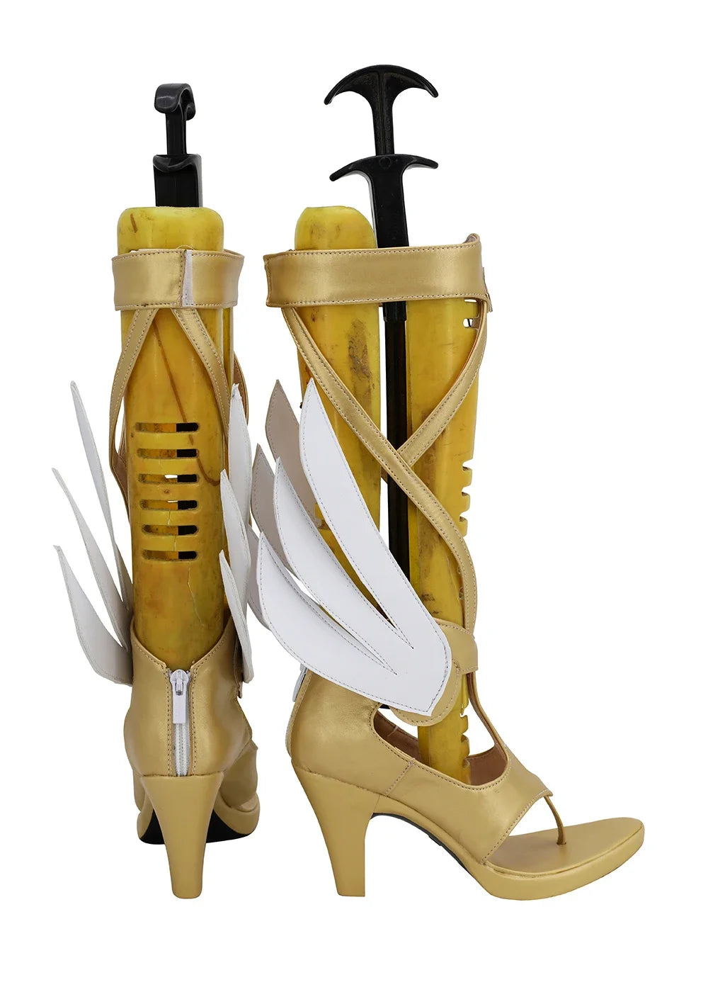 Overwatch Guardian Angel Mercy Cosplay Boots Golden Sandals Angela Ziegler Winged Victory Legendary Shoes