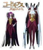 Maroon cosplay uniform with gold trim, white gloves, and white shoulder cape