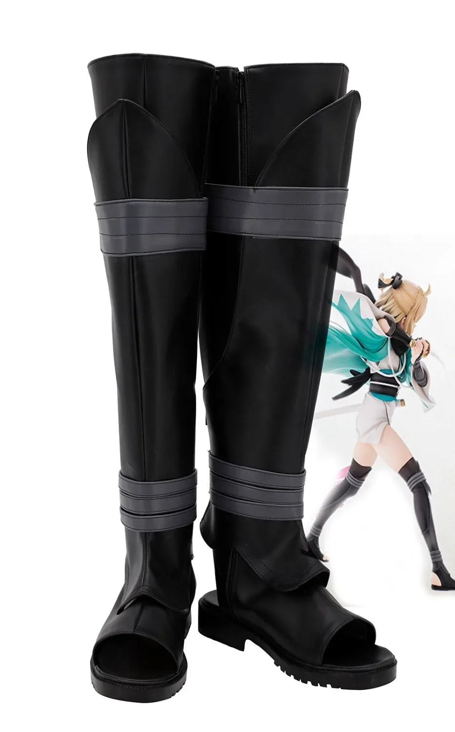 Fate Grand Order Saber Okita Souji Cosplay Boots Black Shoes