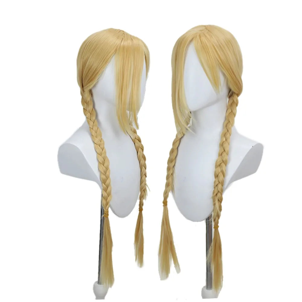 Cammy White Street Fighter Cosplay Wig Blonde Twin Drills Pigtails | MiDicosplay