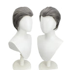 Perruque de cosplay de Koichi Hirose (JoJo's Bizarre Adventure), cheveux gris foncé 