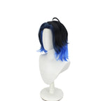 Perruque cosplay Arknights Lumen Jordie, cheveux bleus hérissés pour jeu de rôle 