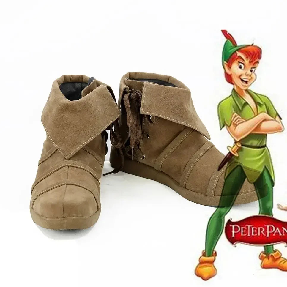 Custom Peter Pan Cosplay Boots Fantasy Adventure Shoes | MiDicosplay