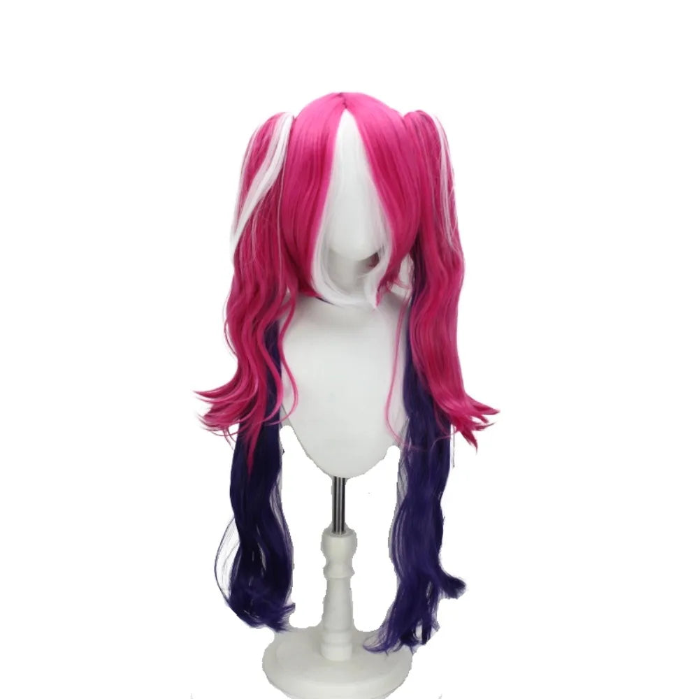 Hazbin Hotel Velvette Cosplay Wig Twin Tails Realistic Pink Hair
