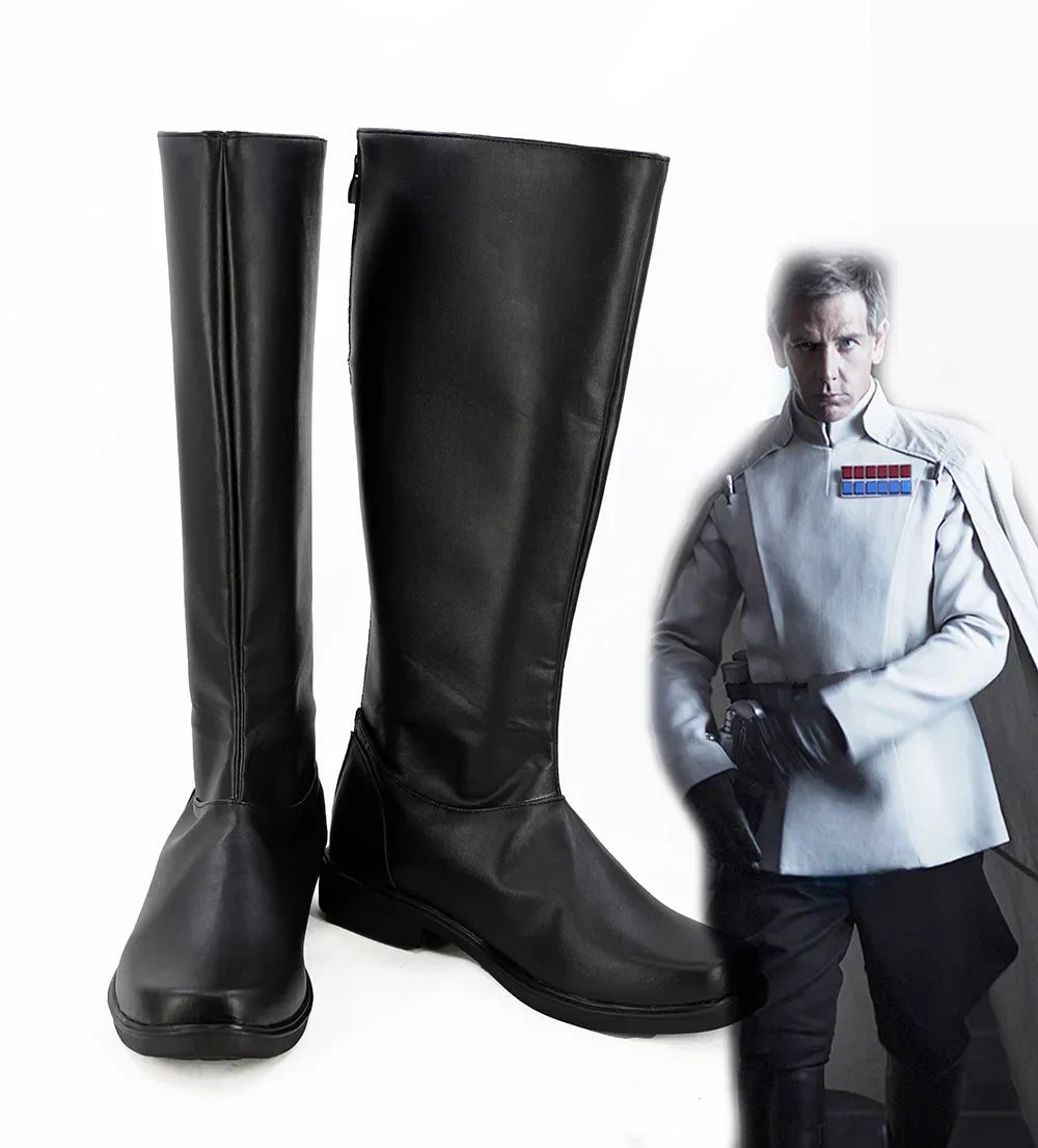 Star Wars Orson Krennic Cosplay Boots Black Shoes