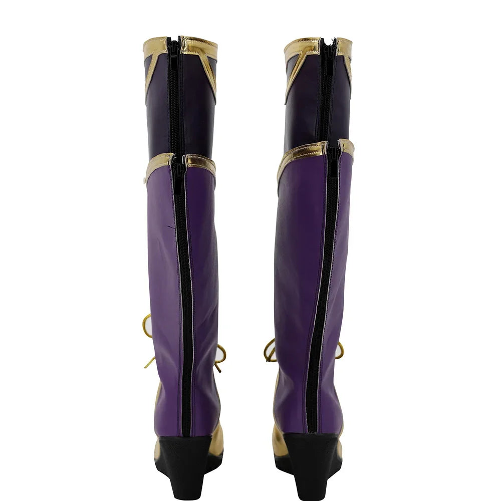Bottes à talons compensés de cosplay Soraka Fleur spirituelle de League of Legends