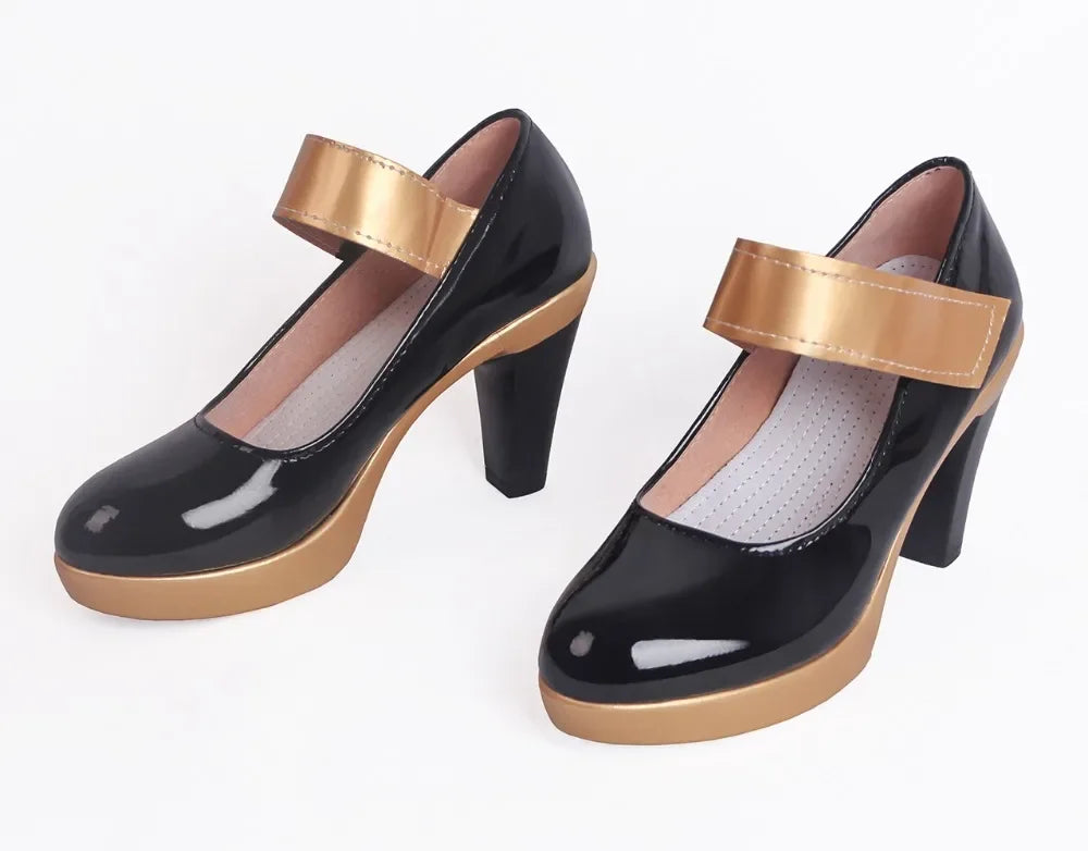 LOL KDA Ahri Cosplay Shoes Black Boots Custom Made