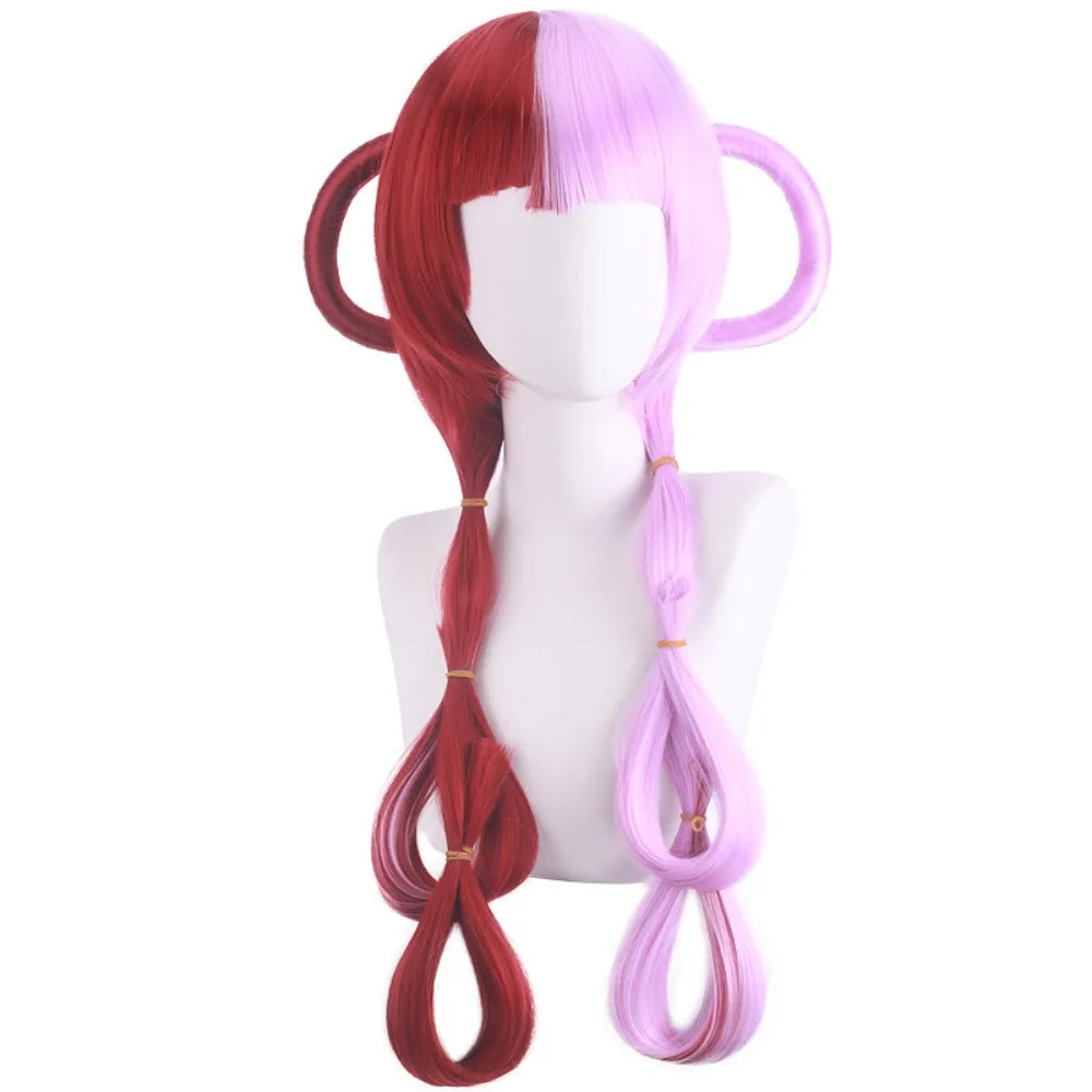 Perruque de cosplay de Red Uta du film One Piece, fille de Shanks, cheveux longs roses