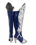 Overwatch Mercy Angela Ziegler Cosplay Boots High Heel Silver Shoes