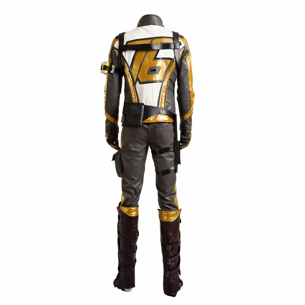 Overwatch Soldier 76 Cosplay Costume Deluxe Gold Version Custom Made