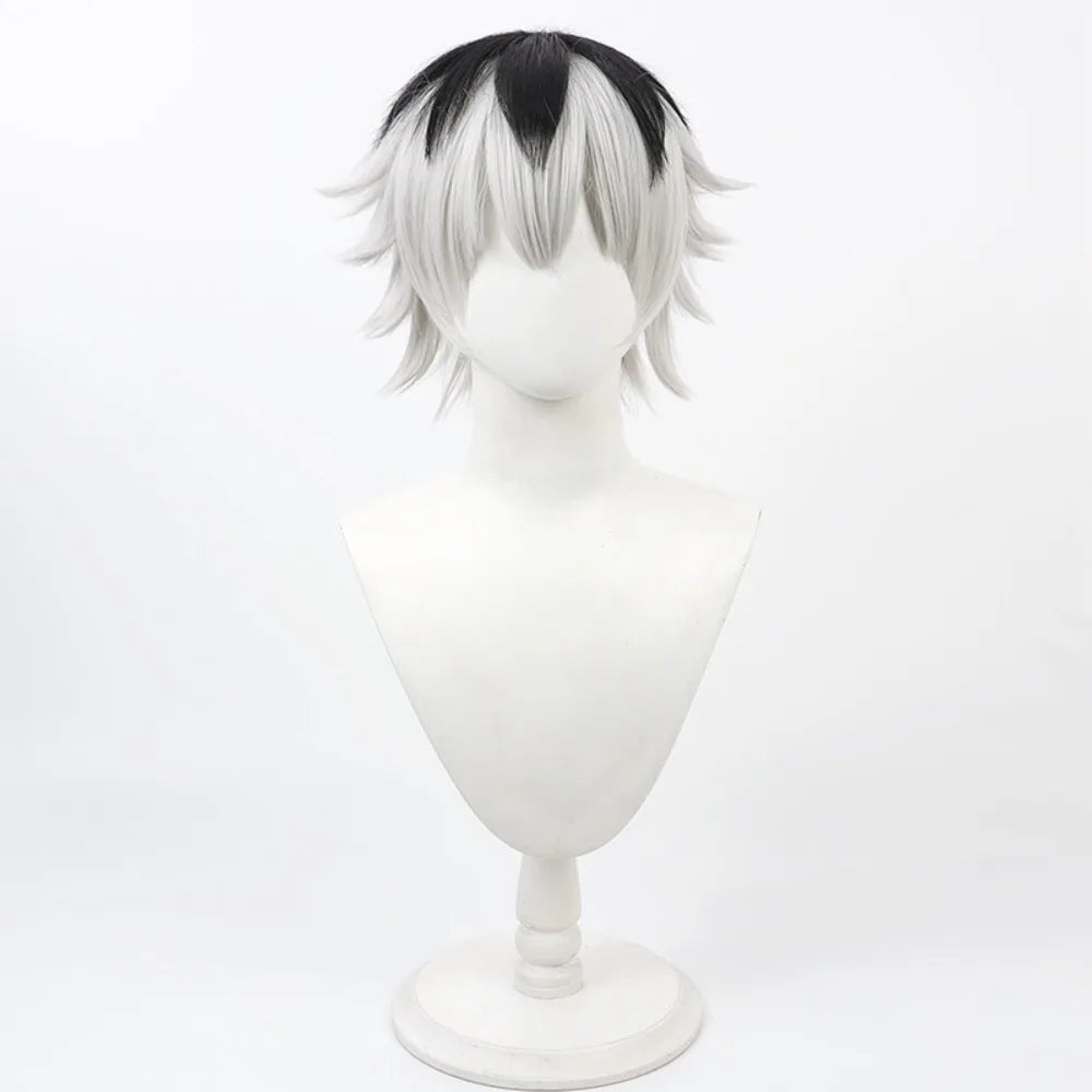 Tokyo Ghoul Kaneki Ken Sasaki Haise Cosplay Wig White Black Short Hair