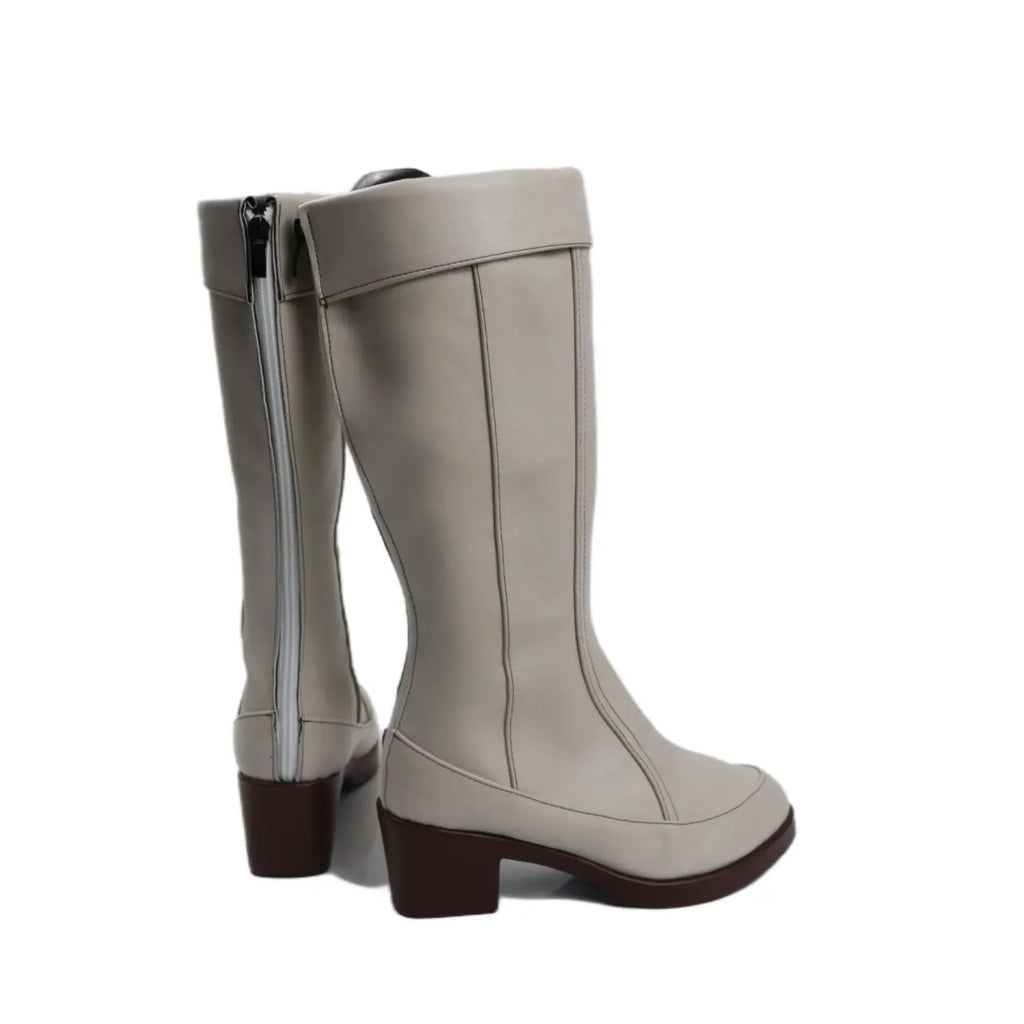 Fate Grand Order FGO Caster Artoria Cosplay Shoes Grey Boots Custom Made
