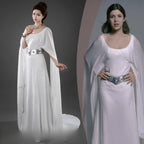 Star Wars A New Hope Princess Leia Cosplay Costume White Dress