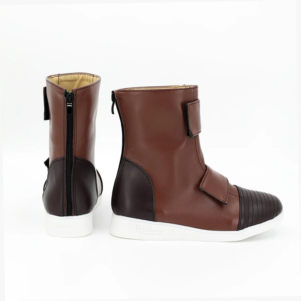 Dragon Ball Trunks Cosplay Shoes Brown Boots Custom Made Any Size