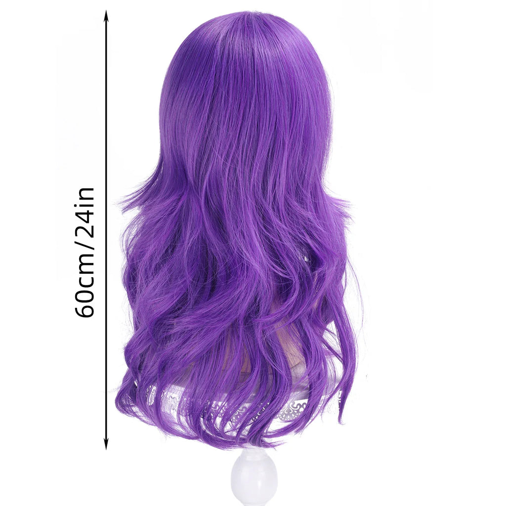 KPOP Lumi Demon Hunters Girl Group 60cm Mixed Purple Thick Cosplay Wig Straight Hair