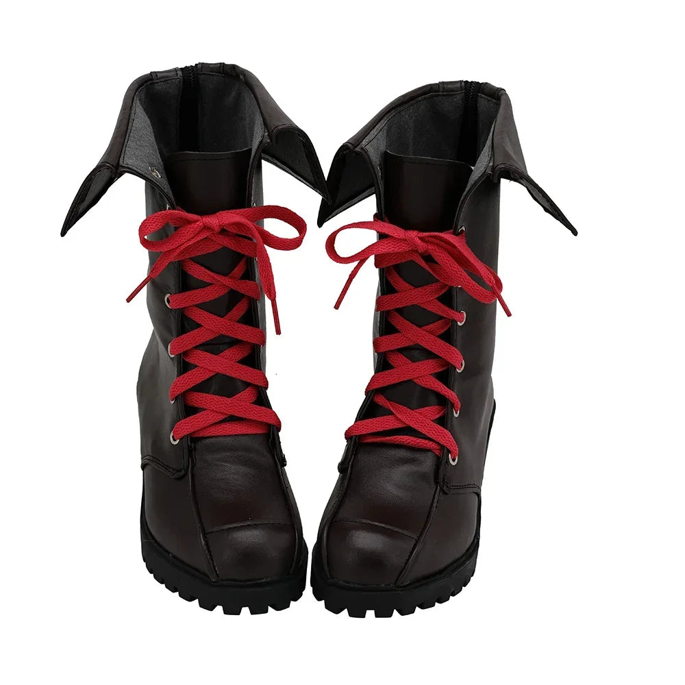 LOL Jinx Cosplay Boots Brown Shoes Custom Made