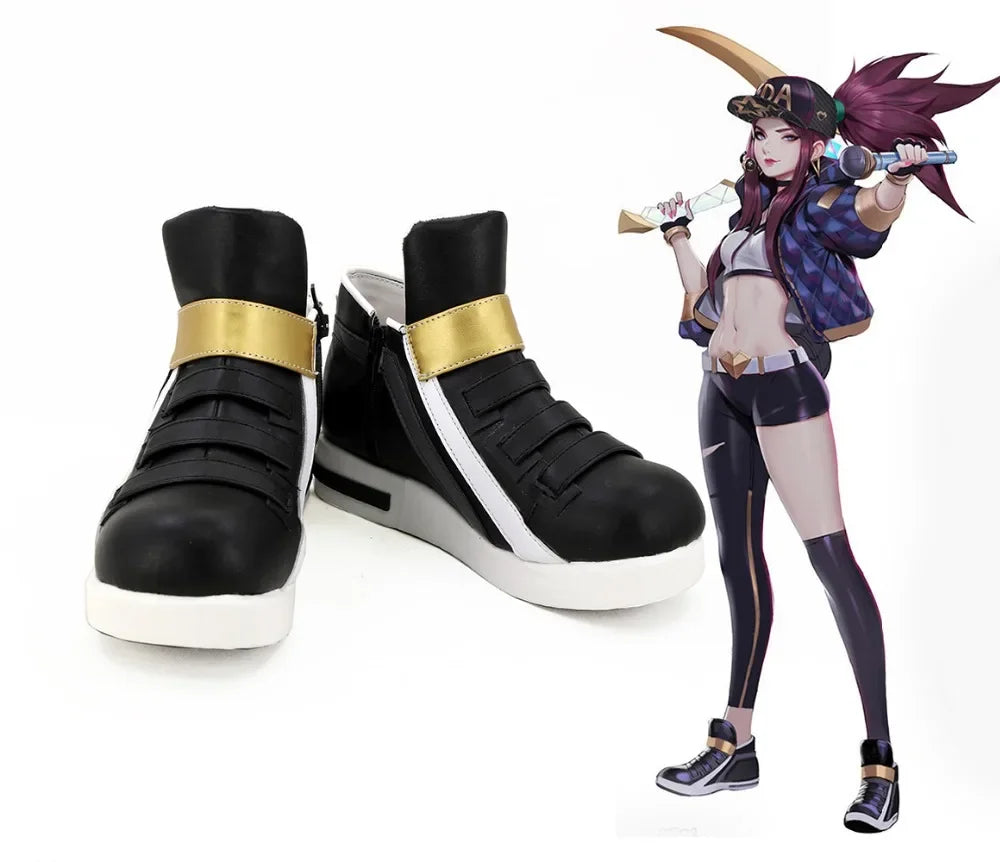 League of Legends KDA Kaisa Akali Evelynn Ahri Cosplay Boots Custom Made Shoes