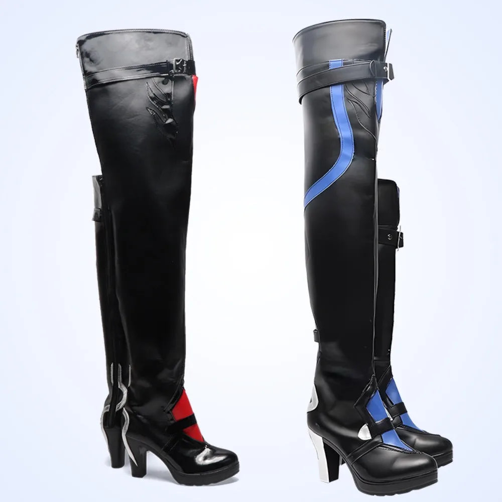 Honkai Star Rail Acheron Second Form Cosplay Shoes High Heel Boots