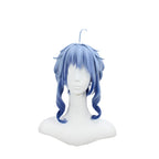 Perruque de cosplay Ganyu de Genshin Impact, festival Haideng, fleurs de prunier, cheveux dégradés bleu et noir 