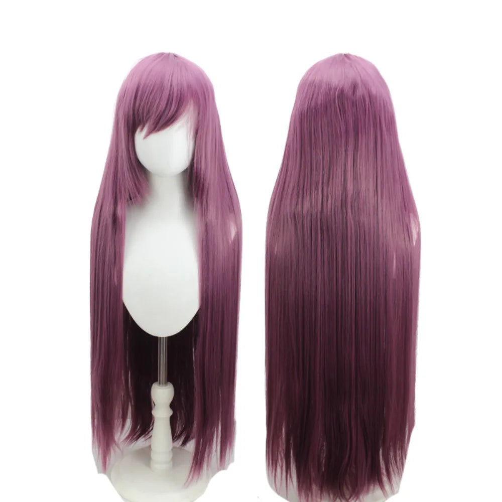 FGO Fate Grand Order Scathach Cosplay Wig Burgundy Long Straight Hair
