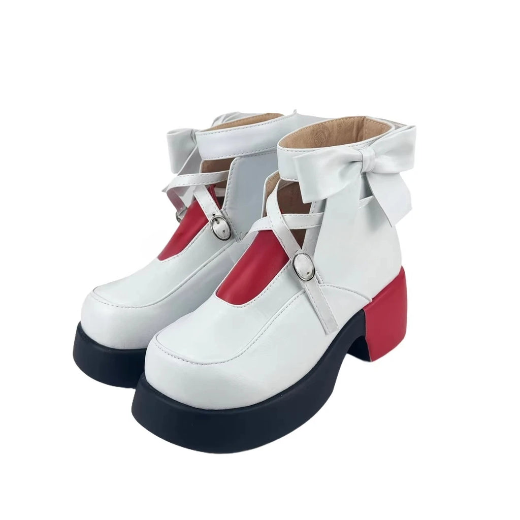 Arknights Ardelia Cosplay Boots White Shoes Custom Made