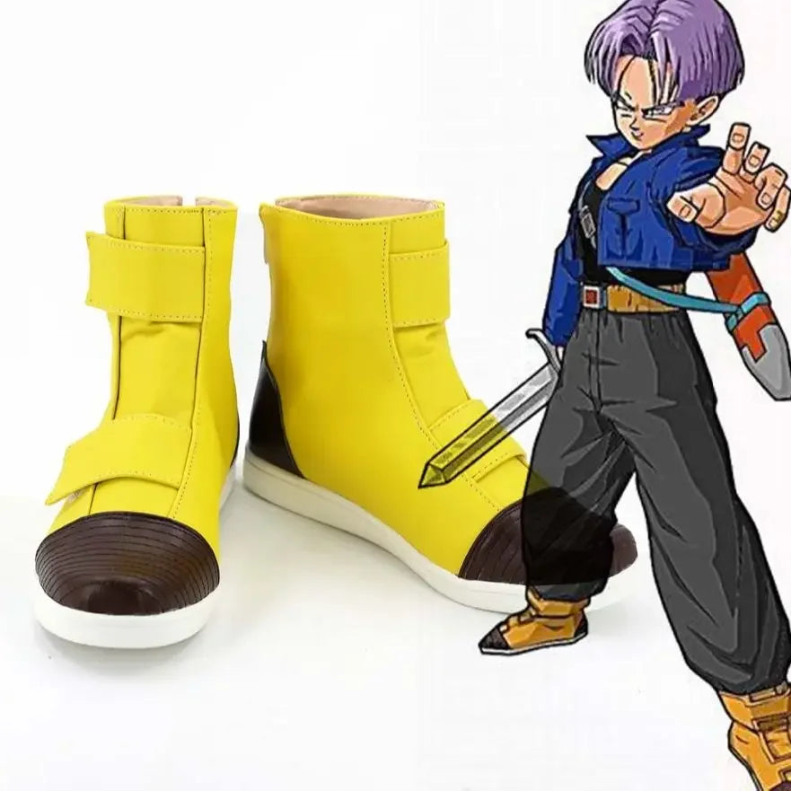 Dragon Ball Trunks Cosplay Boots Yellow Shoes Custom Made