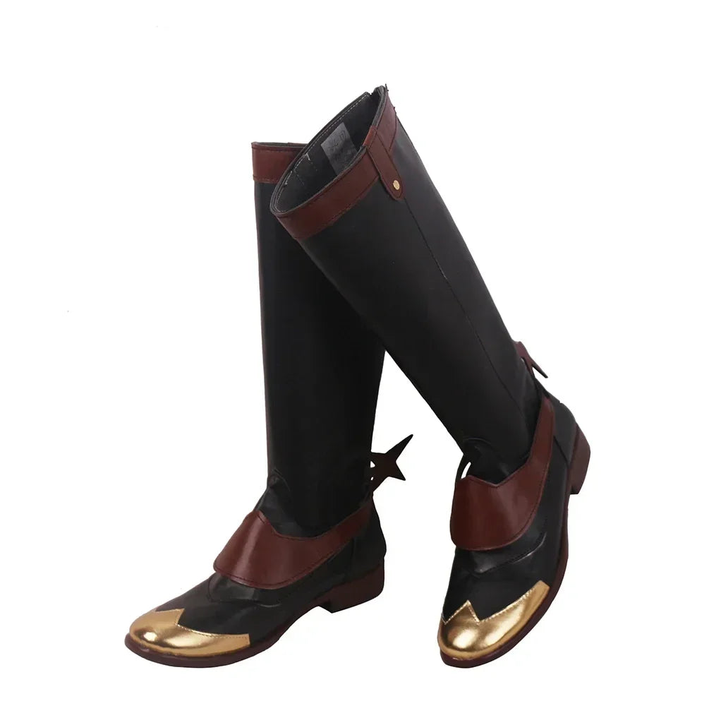 LOL The Virtuoso Khada Jhin Cosplay Boots Black Shoes