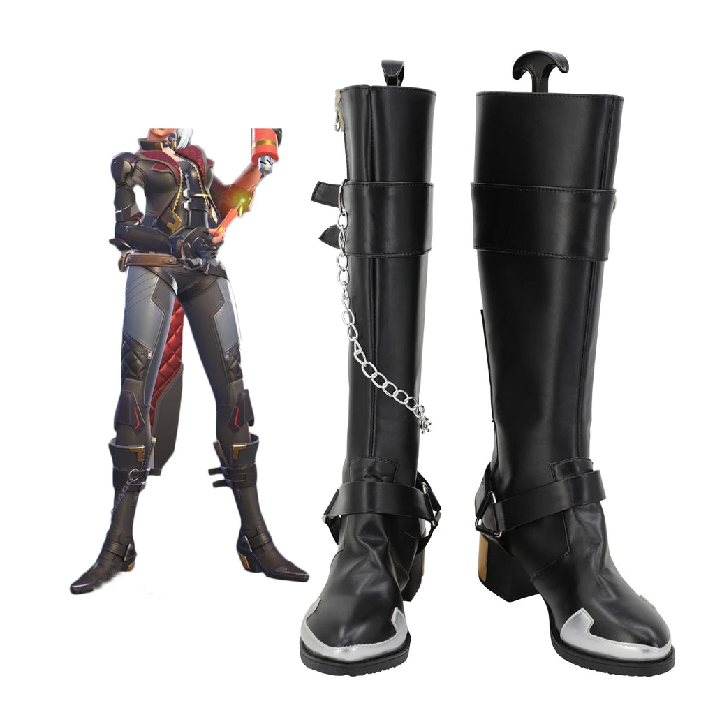 Chaussures de cosplay d'Ashe d'Overwatch 2, bottes de cowgirl western, fabriquées sur mesure, toutes tailles