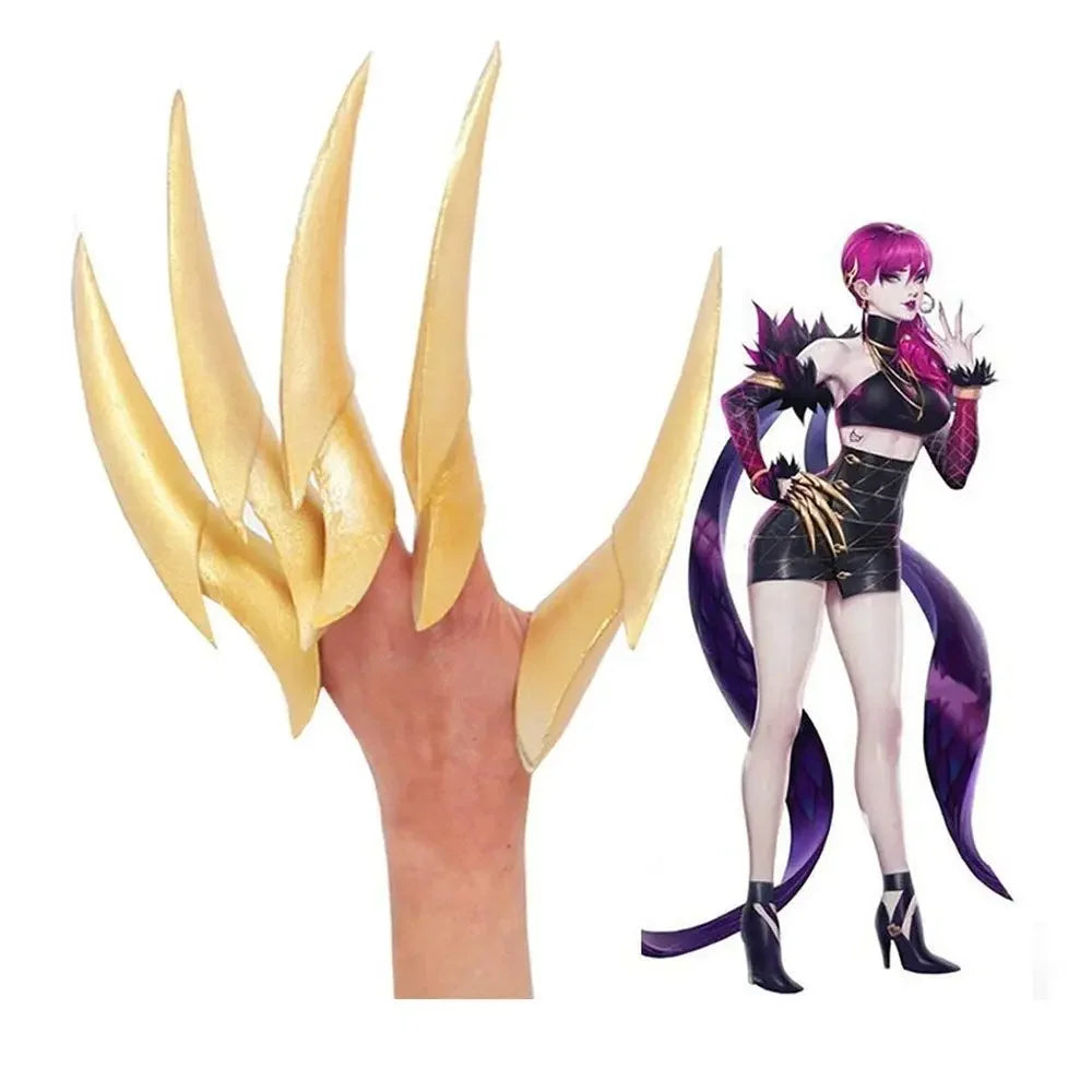 LOL KDA Evelynn Cosplay Props EVA Nail Paw Gloves