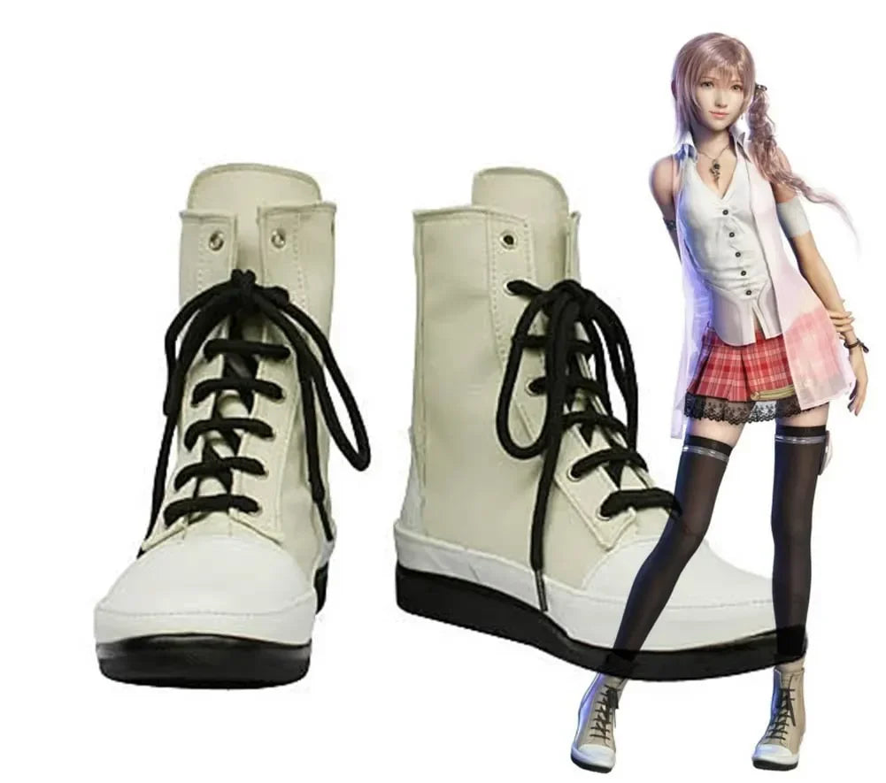 Final Fantasy XIII Serah Farron Cosplay Boots Yellow Shoes